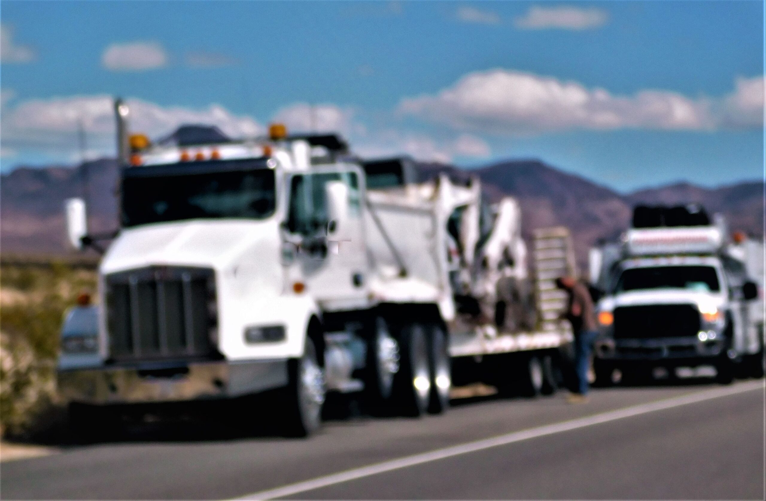 a truck on the road